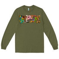 Army Green Western Love Simmental Cow Long Sleeve Tee - LillyAllenDesigns