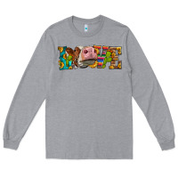 Heather Grey Western Love Simmental Cow Long Sleeve Tee - LillyAllenDesigns