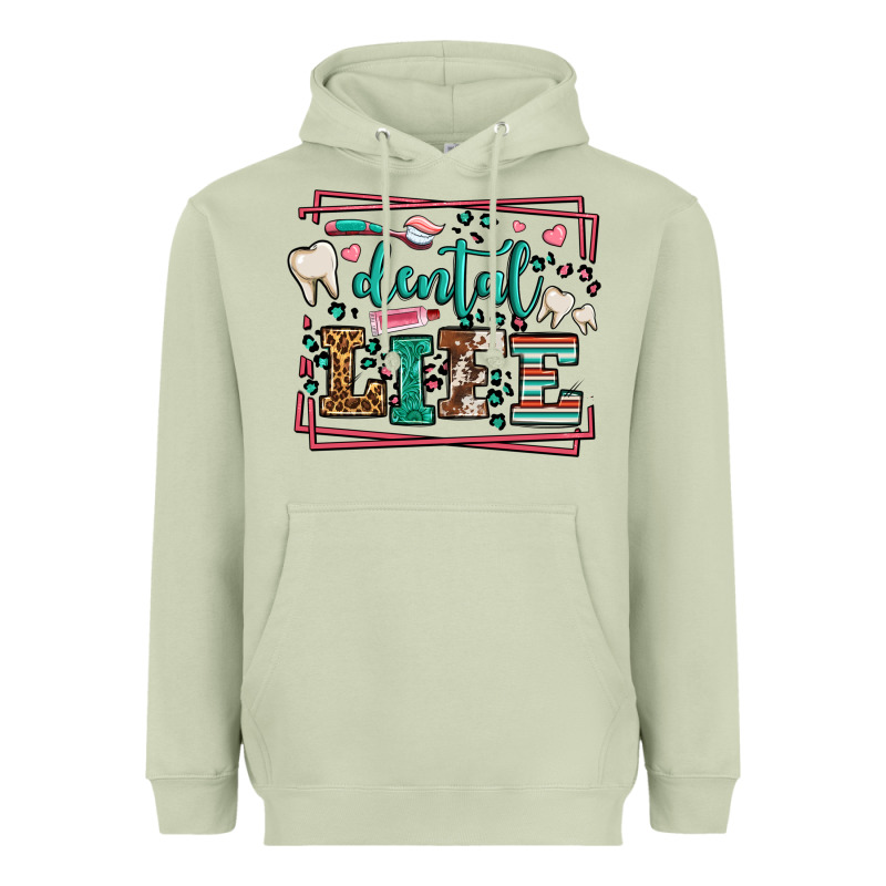 Dental Life Leopard Frame Heavyweight Hoodie by LillyAllenDesigns | Teevron