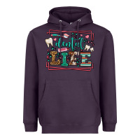 Plum Dental life leopard frame Heavyweight Hoodie - LillyAllenDesigns