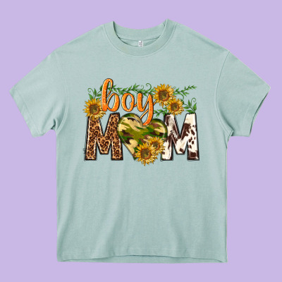 Boy Mom Heavy Core Tee Designed By Texasbilliewilder