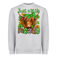 Just A Little Moody St Patricks Day Heavyweight Sweatshirt | Teevron