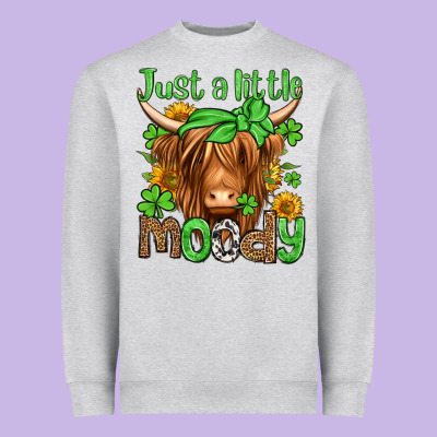 Just A Little Moody St Patricks Day Heavyweight Sweatshirt Designed By Jasminsmagicworld