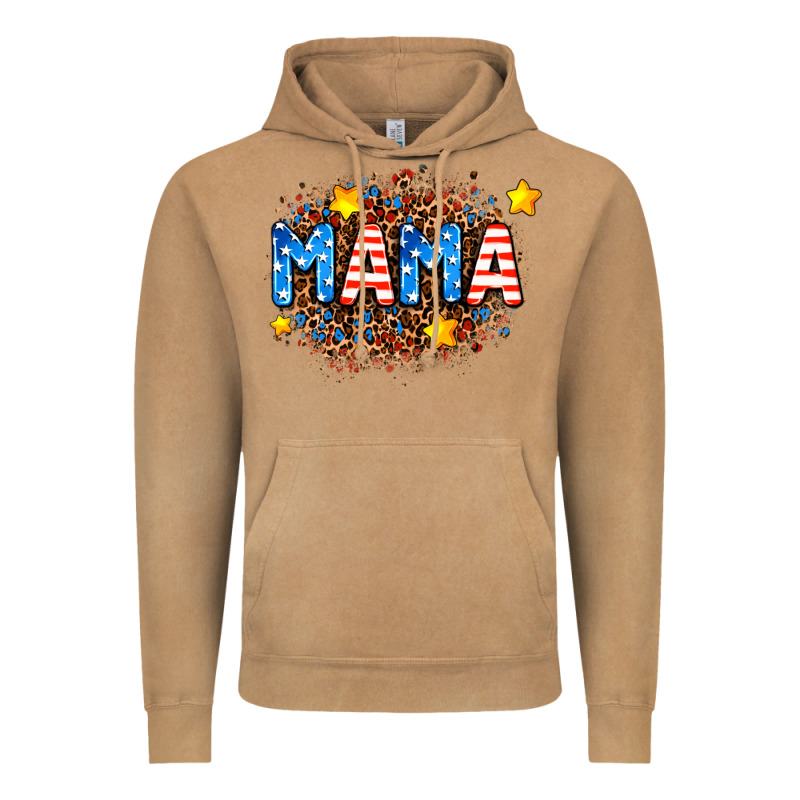 Usa Mama  Leopard Background Vintage Hoodie by AdoDesignShop | Teevron