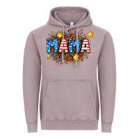 Vintage Zinc usa Mama  leopard background Vintage Hoodie - AdoDesignShop
