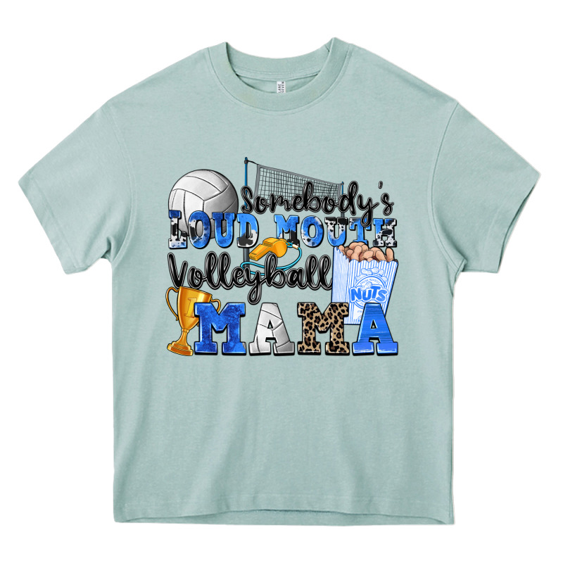 Somebody's Loud Mouth Volleyball Mama Heavy Core Tee by Zillion Design Studio | Teevron