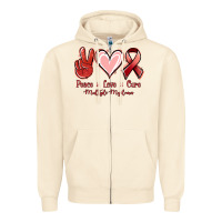 Sandshell Peace love cure Multiple Myeloma Zipper Hoodie - NancyCooperArtShop