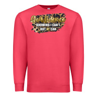 Cardinal god fidence knowing i can't but he can Premium Sweatshirt - Artiststas