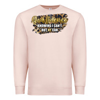Pale Pink god fidence knowing i can't but he can Premium Sweatshirt - Artiststas