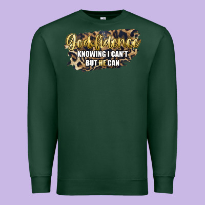 God Fidence Knowing I Can't But He Can Premium Sweatshirt Designed By Artiststas