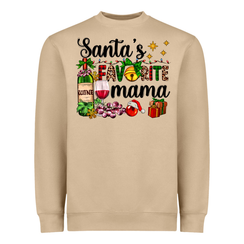 Santa's Favorite Mama Heavyweight Sweatshirt by AdoDesignShop | Teevron