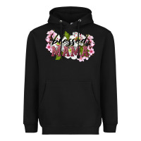 Black Blessed Mama Heavyweight Hoodie - LillyAllenDesigns
