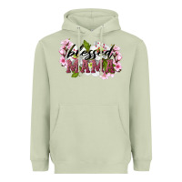 Matcha Blessed Mama Heavyweight Hoodie - LillyAllenDesigns