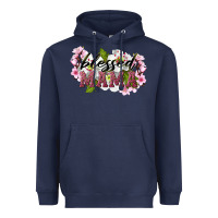 Navy Blessed Mama Heavyweight Hoodie - LillyAllenDesigns