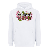 White Blessed Mama Heavyweight Hoodie - LillyAllenDesigns