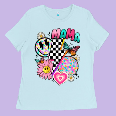 Retro Mama Ladies Tee Designed By Jahusdesignshop