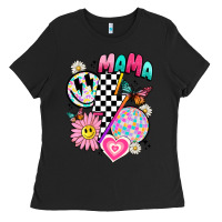 Black retro mama Ladies Tee - JahusDesignShop