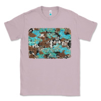 Lilac western cowhide and leopard with turquoise background Classic Tee - Artiststas