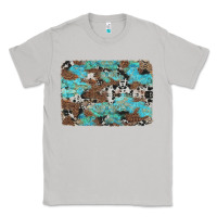 Moon Dust western cowhide and leopard with turquoise background Classic Tee - Artiststas