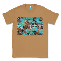 Toasted Coconut western cowhide and leopard with turquoise background Classic Tee - Artiststas