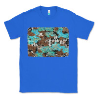 True Royal western cowhide and leopard with turquoise background Classic Tee - Artiststas