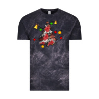 Cloud Black Christmas trees lights Vintage Tee - JahusDesignShop