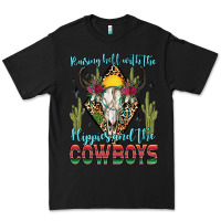 Black raising hell with the hippies and the cowboys Premium Tee - Zillion Design Studio