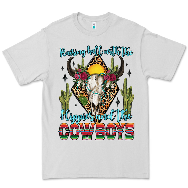 Raising Hell With The Hippies And The Cowboys Premium Tee by Zillion Design Studio | Teevron