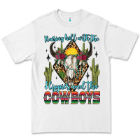 White raising hell with the hippies and the cowboys Premium Tee - Zillion Design Studio