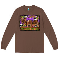 Chestnut happy mardi gras y'all cow Long Sleeve Tee - Jasminsmagicworld
