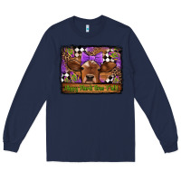 Navy happy mardi gras y'all cow Long Sleeve Tee - Jasminsmagicworld