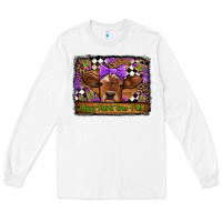 White happy mardi gras y'all cow Long Sleeve Tee - Jasminsmagicworld