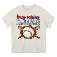 Cream busy raising ballers baseball Heavy Core Tee - texasbilliewilder
