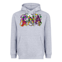 Heather Grey CNA Certified Nursing Assistant Mardi Gras Heavyweight Hoodie - LillyAllenDesigns
