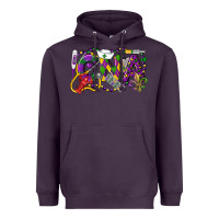 Plum CNA Certified Nursing Assistant Mardi Gras Heavyweight Hoodie - LillyAllenDesigns