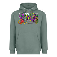 Sage CNA Certified Nursing Assistant Mardi Gras Heavyweight Hoodie - LillyAllenDesigns