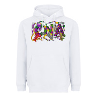 White CNA Certified Nursing Assistant Mardi Gras Heavyweight Hoodie - LillyAllenDesigns