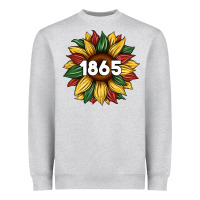 Heather Grey juneteenth 1865 sunflower Heavyweight Sweatshirt - Artiststas