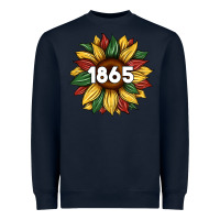 Navy juneteenth 1865 sunflower Heavyweight Sweatshirt - Artiststas