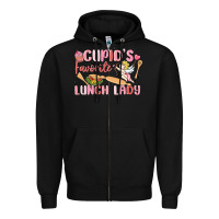 Black cupid's favorite lunch lady Zipper Hoodie - MaliasSmallBusiness