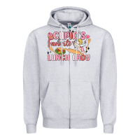 Heather Grey cupid's favorite lunch lady Zipper Hoodie - MaliasSmallBusiness