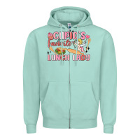 Seafoam cupid's favorite lunch lady Zipper Hoodie - MaliasSmallBusiness