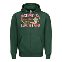 Sports Green cupid's favorite lunch lady Zipper Hoodie - MaliasSmallBusiness