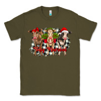 Army Green feliz navidad heifers front view Classic Tee - RanaPortraitStore