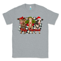 Heather Grey feliz navidad heifers front view Classic Tee - RanaPortraitStore