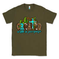 Army Green created with a purpose Classic Tee - AdoDesignShop