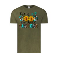 Vintage Olive life is good you should get one Vintage Tee - AdoDesignShop