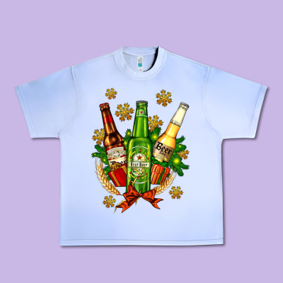 Beer Bottle Party Set For Christmas Urban Heavy Tee Designed By Adodesignshop