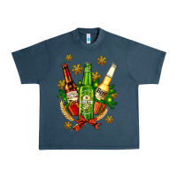 Midnight Navy beer bottle party set for christmas Urban Heavy Tee - AdoDesignShop