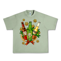 Oil Green beer bottle party set for christmas Urban Heavy Tee - AdoDesignShop
